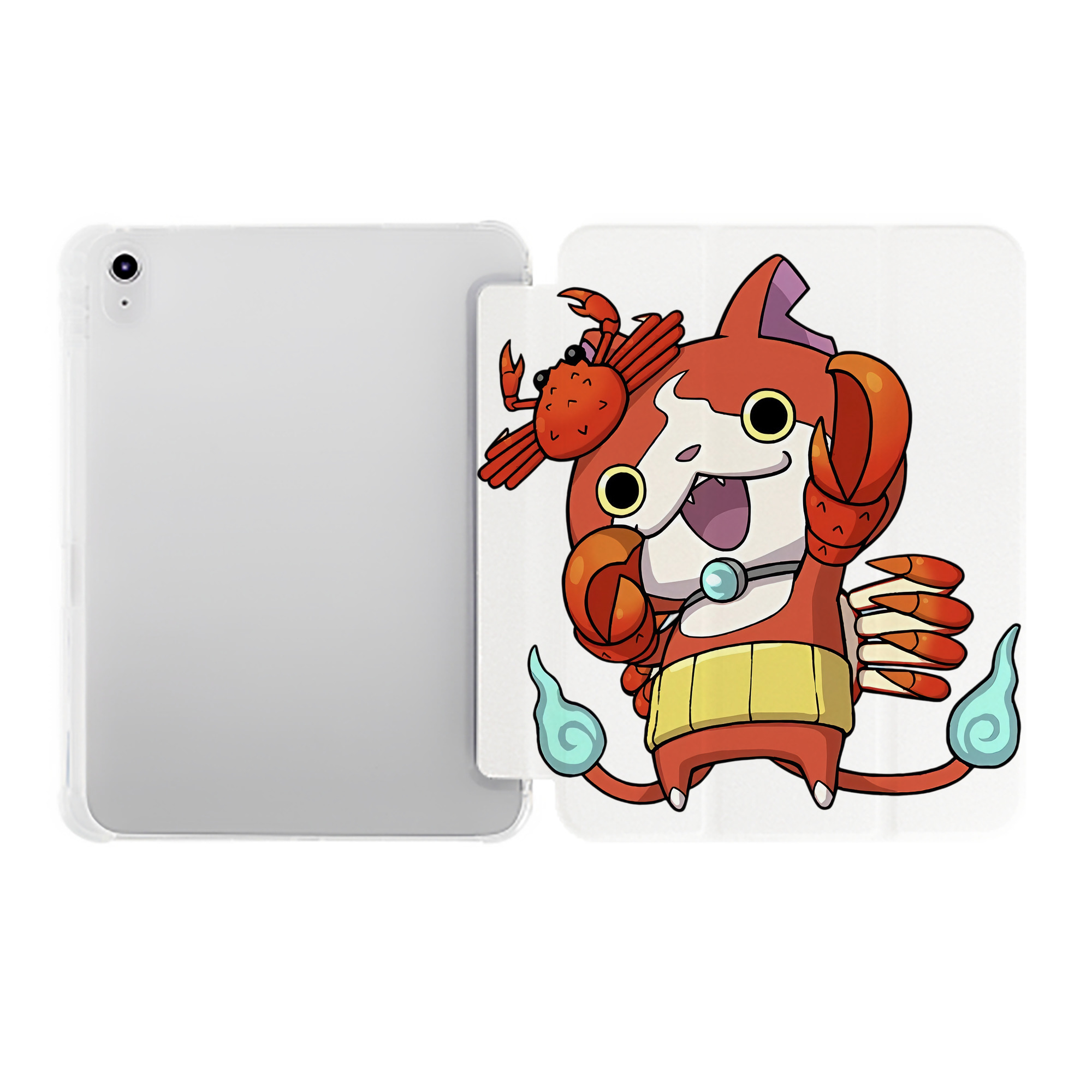 （画像用） 妖怪ウォッチ Yo-kai Watch IPad ケース ペン収納付き 三つ折りスタンド PUレザー×シリコン 対応機種9.5/10.5/10.9インチ